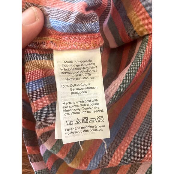 Madewell Tie Front Striped Cami Size 0 - Picture 5 of 8